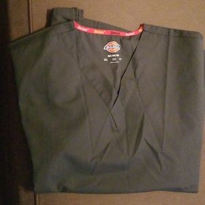 Gray scrub top,